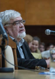 Andrei Plesu la Timisoara Foto Universitatea de Vest Timisoara